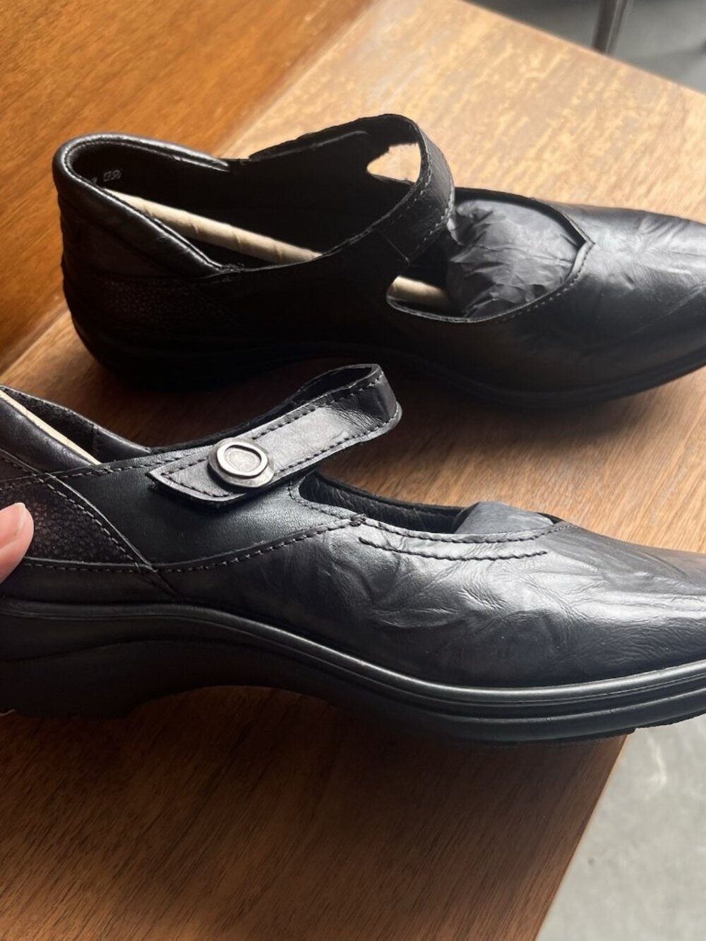 Romika Mary Jane Cassie 50 Flats EU 39 Black Leather US 8 NIB Comfort Shoe - Picture 3 of 6